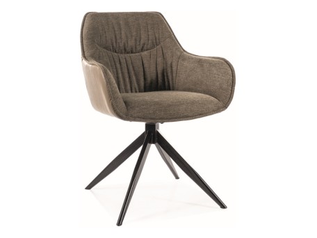 KRZESŁO SEMPRE BREGO/BUFFALO CZARNY STELAŻ / OLIWKA 77 / OLIWKA 10